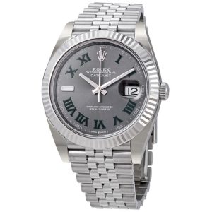 Datejust 41 Slate Dial Automatic Men's Steel and White Gold Jubilee Watch 126334GYRO