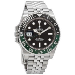 GMT-Master II Lefty Automatic Black Dial Men's Jubilee Sprite Bezel Watch