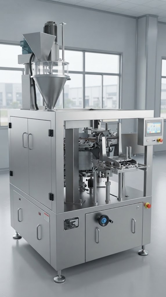 Automatic Rotary Pre-Made Pouch Powder Filling & Sealing Machine
