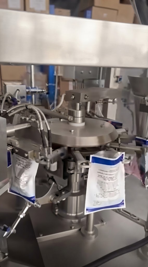 Automatic Rotary Pre-Made Pouch Powder Filling & Sealing Machine