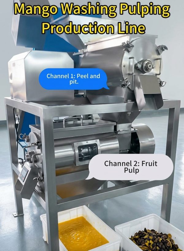 Industrial Mango Washing & Pulping Production Machine