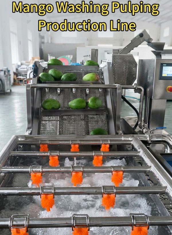 Industrial Mango Washing & Pulping Production Machine